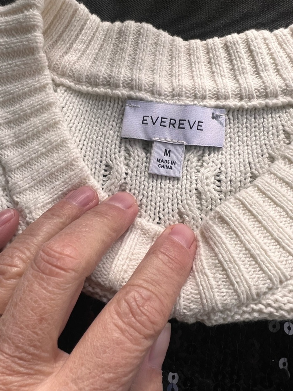 Evereve Asher Sequin Crewneck Sweater - Medium - Picture 5 of 5